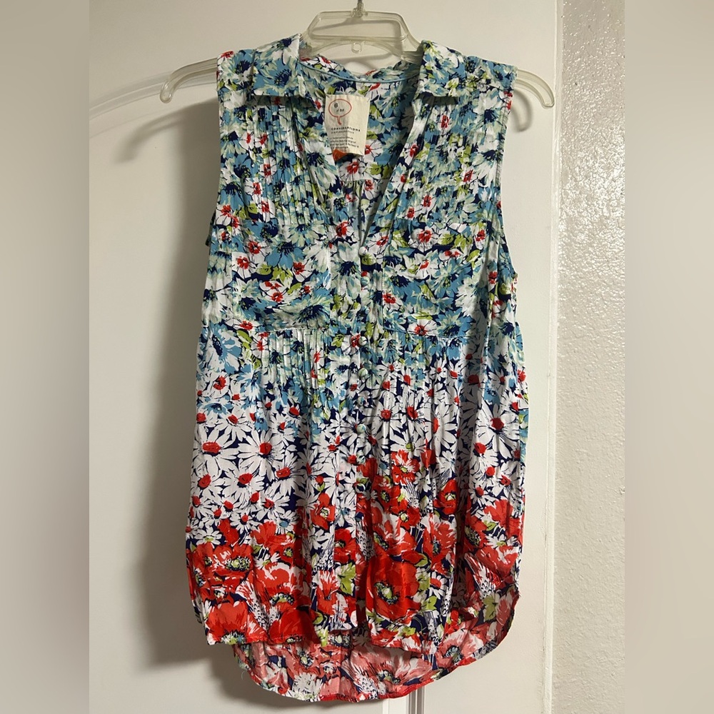 Anthropologie Limited Edition 6 of 52 Conversations Floral Blouse.